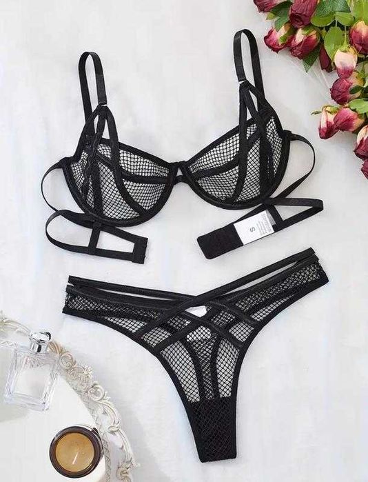 Сексуальний комплект білизни, прозора сітка