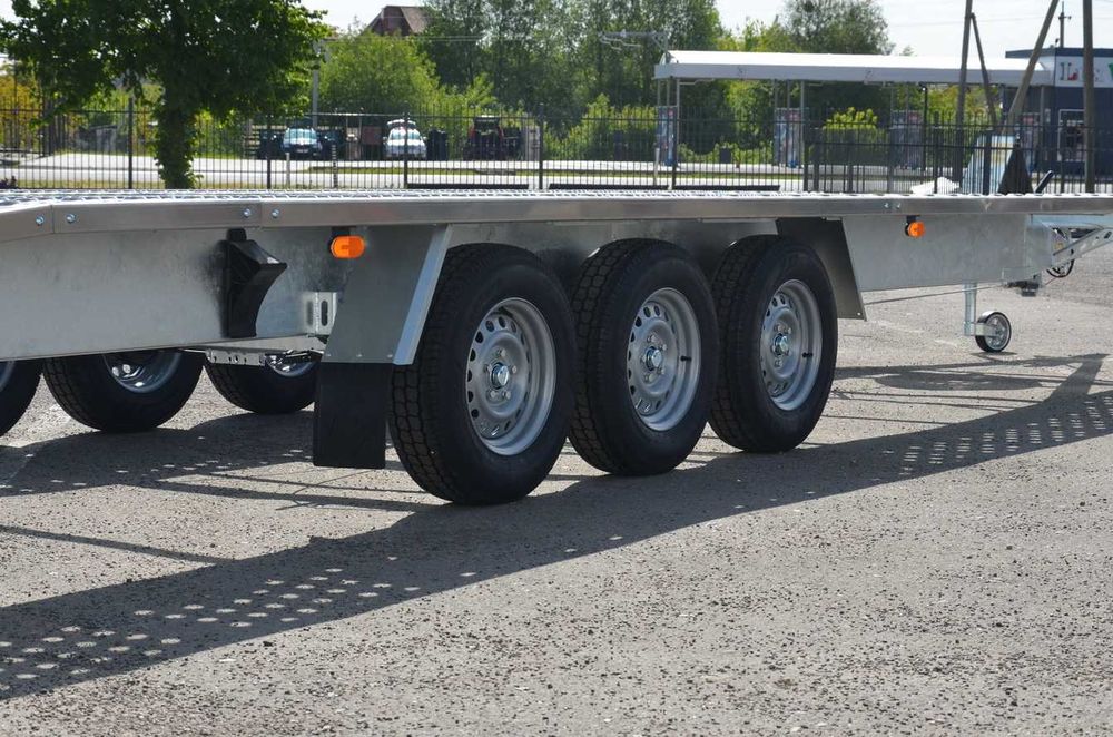 Лавета PRAGMATEC тривісний для перевезення двох авто, лафет, прицеп