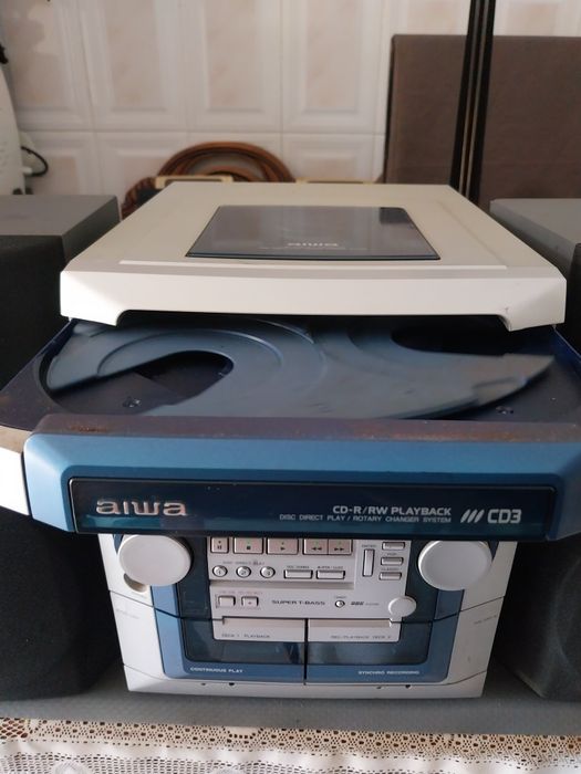 Aparelho som aiwa cd3 nsx-bl28 impecavel