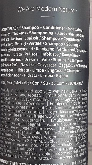Szampon do włosów 2w1 Black Monat