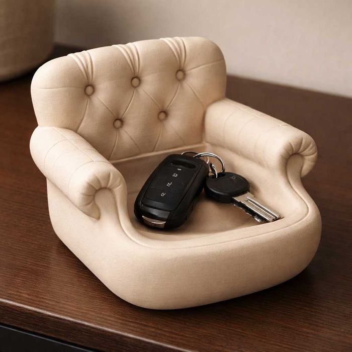 Mini fotel – organizer na klucze, okulary i drobiazgi | druk 3D