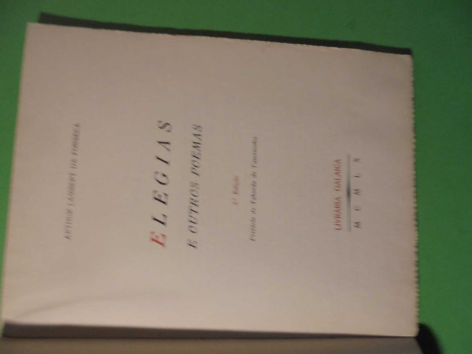 Fonseca (Arthur Lambert da);Elegias e Outros Poemas