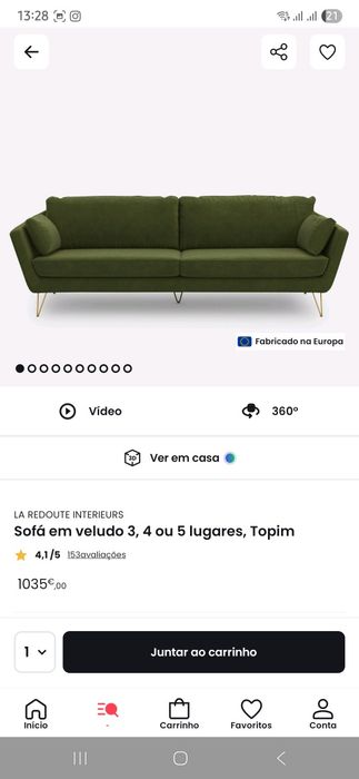 Sofá 3 lugares Laredout