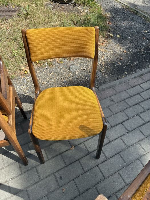 Komplet 4 krzeseł PRL vintage / mid-century | Bardzo dobry stan | Knurów