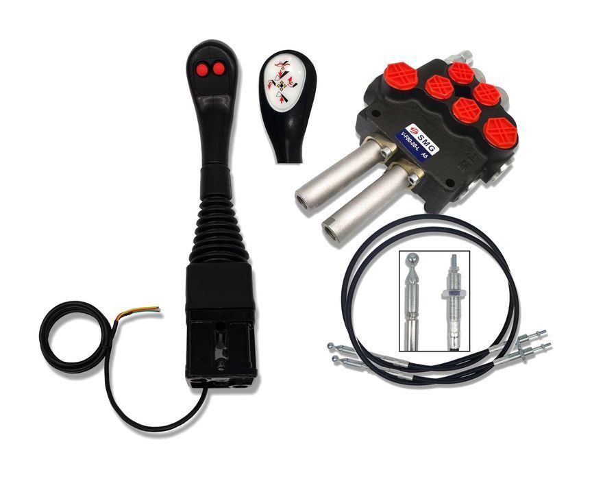 Rozdzielacz 80L + Joystick 2P ZESTAW 2 SEK DO TURA [8514]