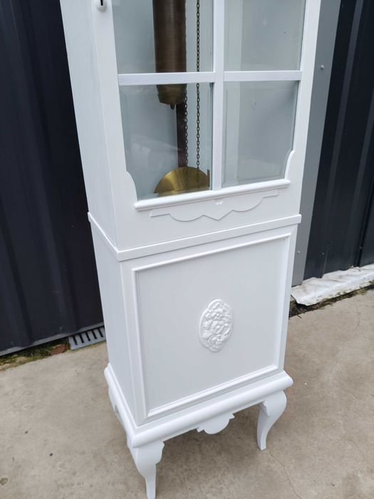 Zegar ludwik stojący biały po renowacji