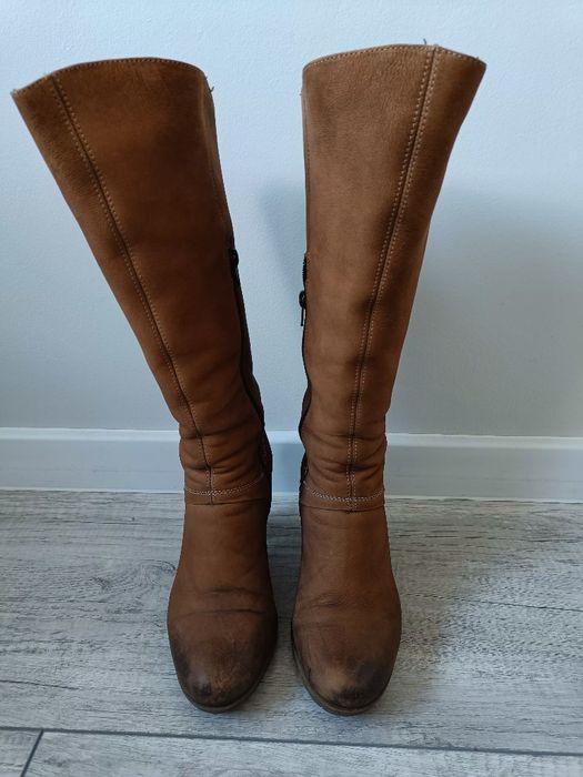 Jasnobrązowe kozaki Lasocki, rozmiar 38