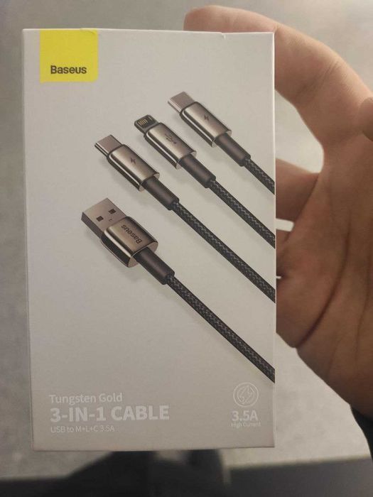 3 шнуровый кабель для повер банка