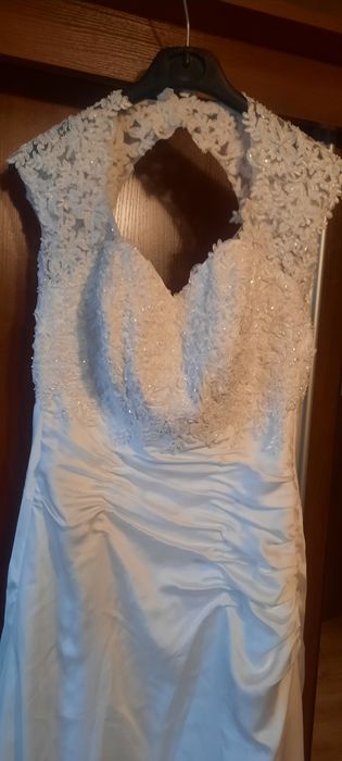 Suknia ślubna, ślub cywilny, ecru