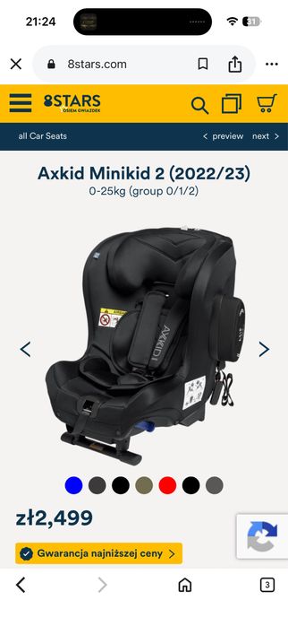 Fotelik samochodowy Axkid Minikid 0-25