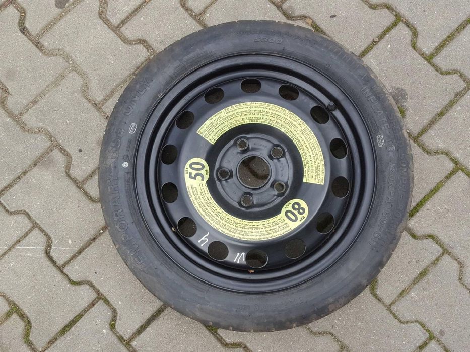 VW GOLF VI 6 V 5 EOS SEAT LEON II ALTEA AUDI A3 8P KOŁO DOJAZDOWE 16 5X112