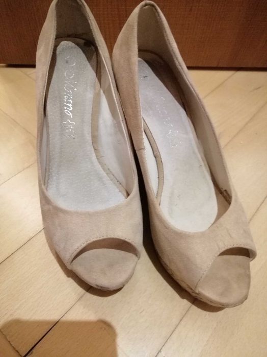 Sandały botki brązowe