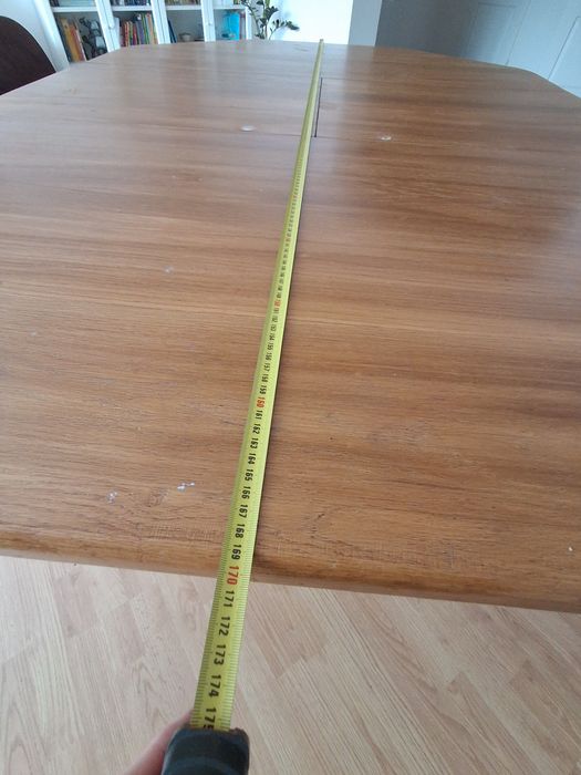 Drewniany stół rozkładany, ośmiokątny / oktagonalny | Toczone nogi