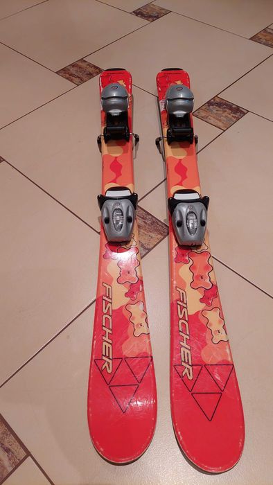 Narty Fischer 90 cm buty Rossignol zestaw dziewczęcy