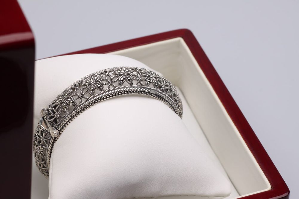 Srebrna bransoleta Staviori 18 cm