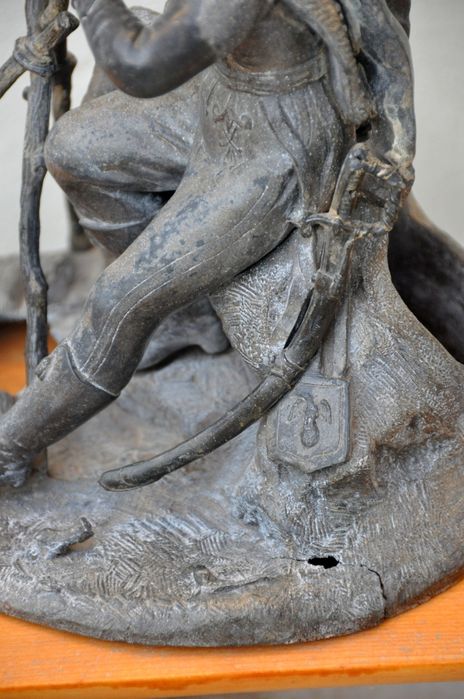Estatueta de soldado napoleónico (peça única. sec. XIX))