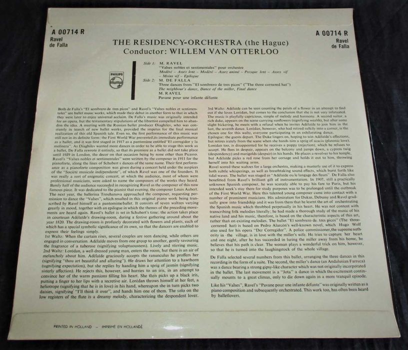 Vinil The Residency Orchestra Willem Van Otterloo