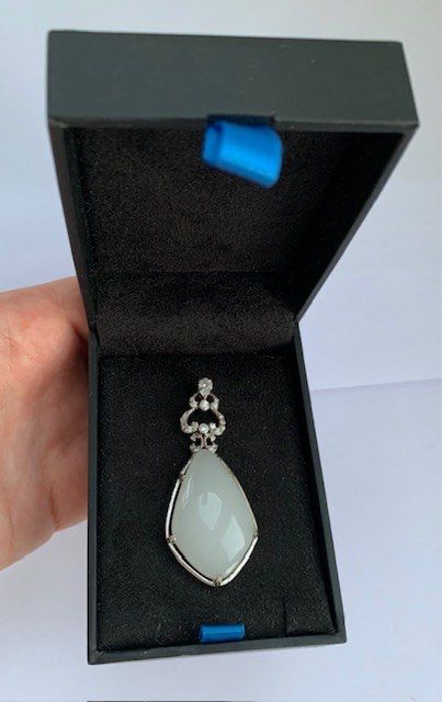 Подвеска серебро 925 и белый кварц - амулет