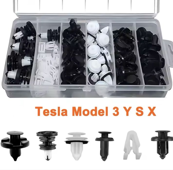 Кліпси кріплення Tesla Y 3 S X фіксатори дверні карти кузов бампер