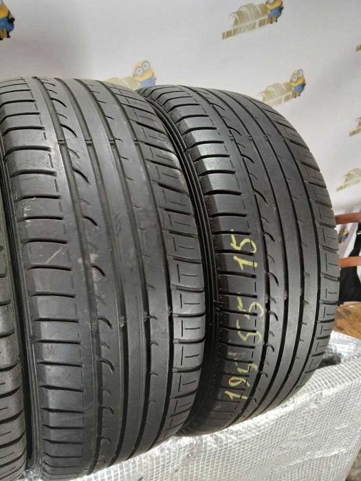 Шини Dunlop 195/55R15. 4шт Літо (2005) 2022рік