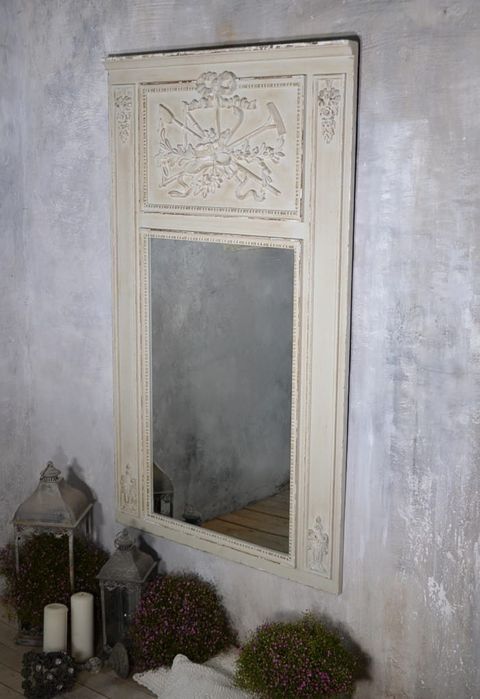 Lustro Białe W Stylu Prowansalskim Shabby Chic 165X100,448