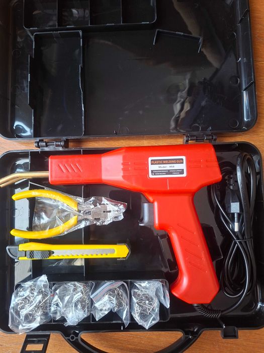 Pistola elétrica para soldar plástico + grampos