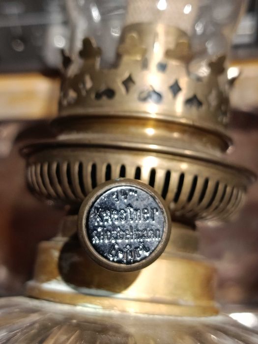 Candeeiro a Petróleo 54 cm Cobre e Latão Anos 20