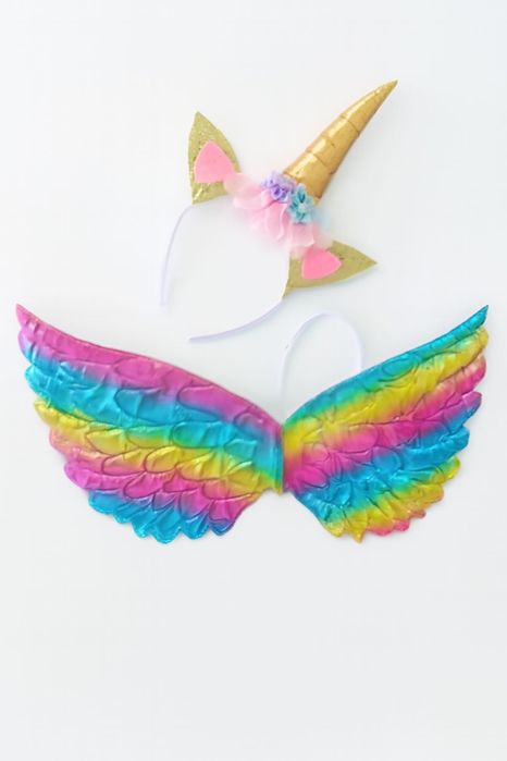 Tęczowy Strój Jednorożca dla Dziewczynki Kostium Przebranie