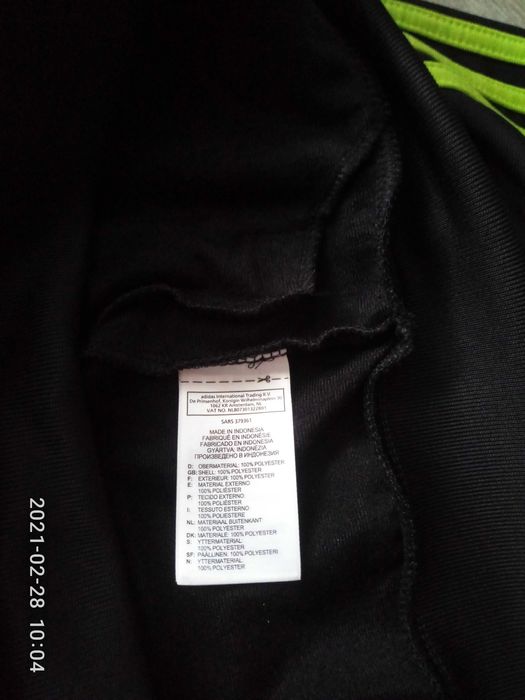Adidas оригинал олимпийка XL 56-58 черного  цвета, новая