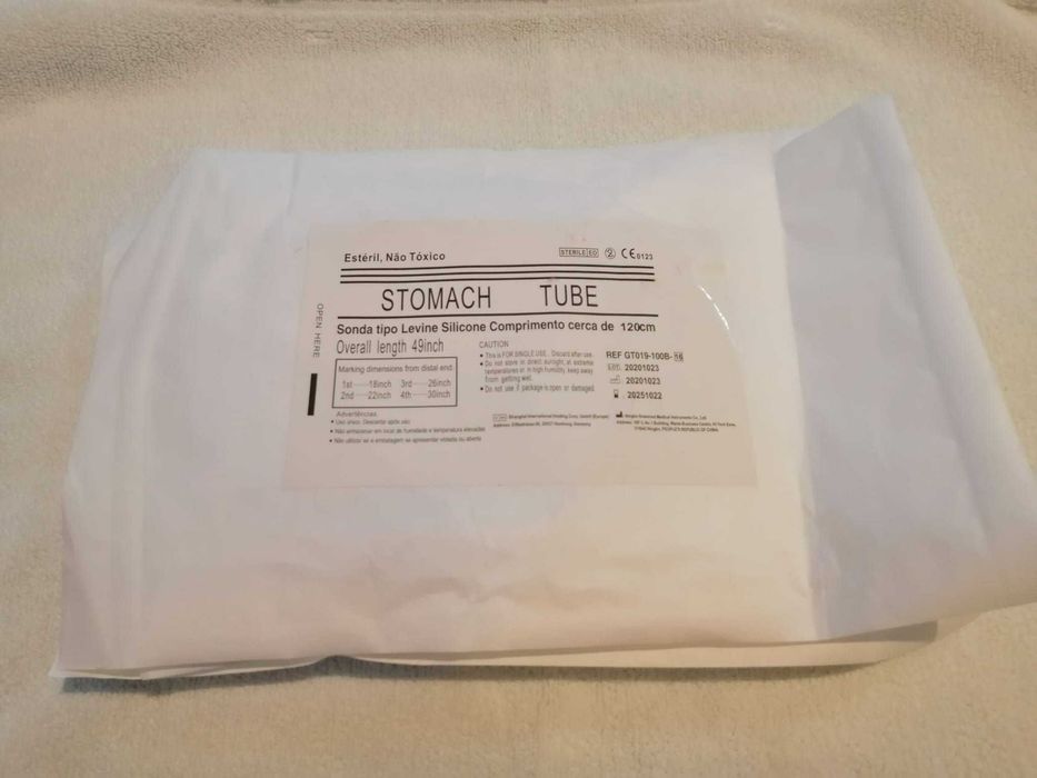 Sondas naso gástricas tam.16, 120 cm, 4 unid, silicone, tipo Levine