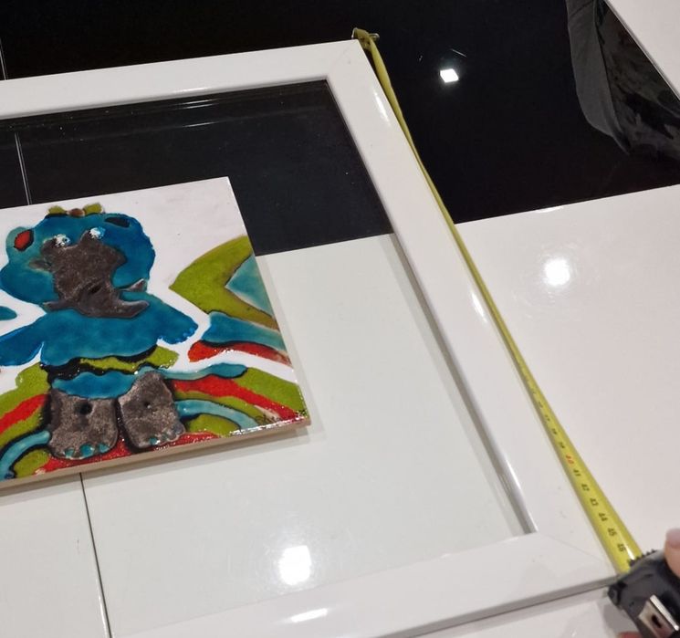 Quadros pintados à mão (47×47 cm)