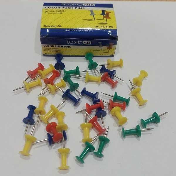 Бейджі горизонтальні.Кнопки в уп. по 36 шт. Стрижні до олівця 0,5 В