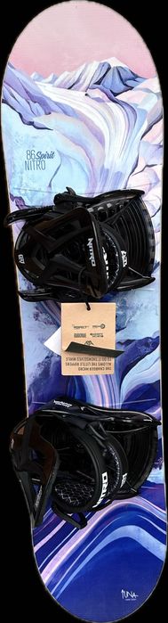 dziecięca deska snowboardowa NITRO 86 cm z wiązaniem nowa