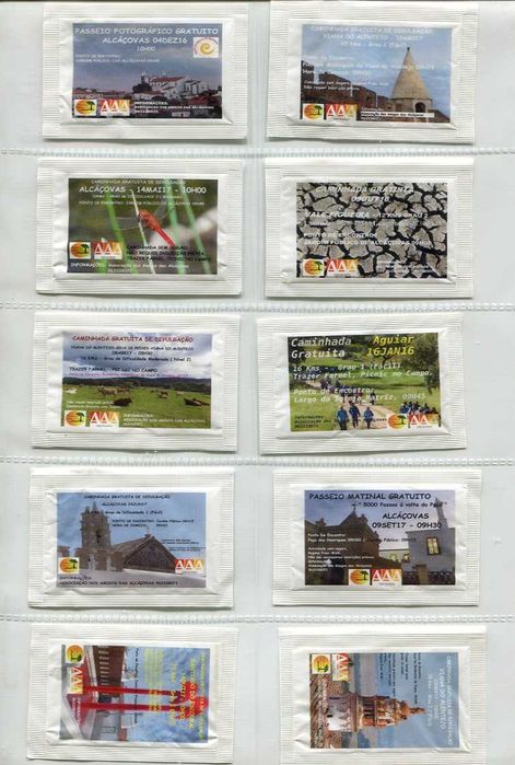 Pacotes de açúcar colecionáveis - Associação dos Amigos das Alcáçovas