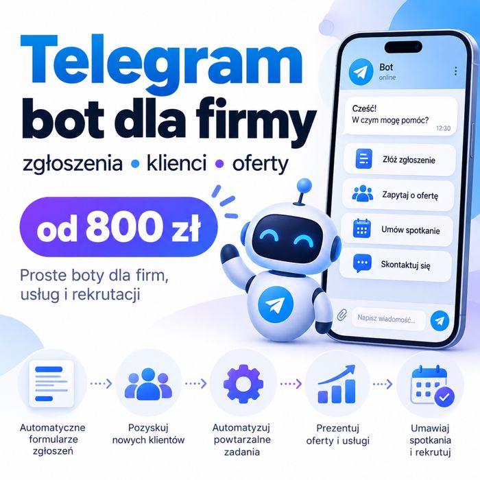 Telegram bot dla firmy | zgłoszenia, klienci, oferty