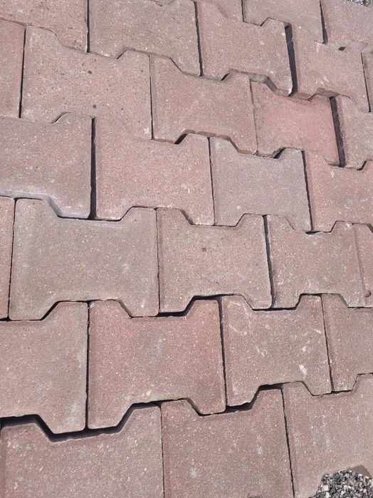 Kostka brukowa Behaton 8 cm czerwona szara chodnik ogród beton podjazd