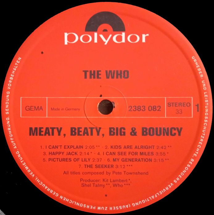 The Who	- - - - -	Meaty, Beaty, Big & Bouncy	- - - - -	LP