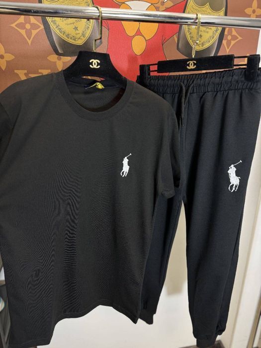 КОСТЮМ RALPH LAUREN Мужской спортивный костюм Ральф черный S M L скидк