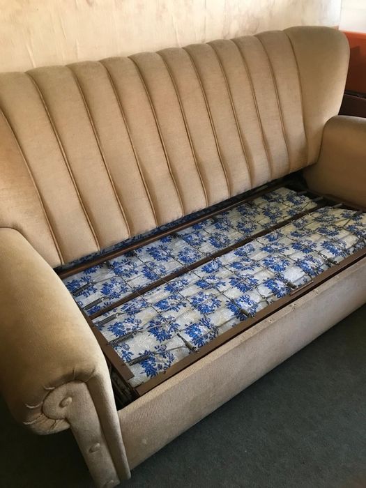 Sofá-cama - cor beige