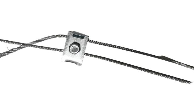 Złączka ocynkowana do drutu, linki, plecionki i taśmy