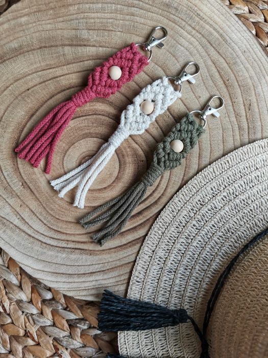 Porta-chaves macramé, casamento, baptizado, baby shower