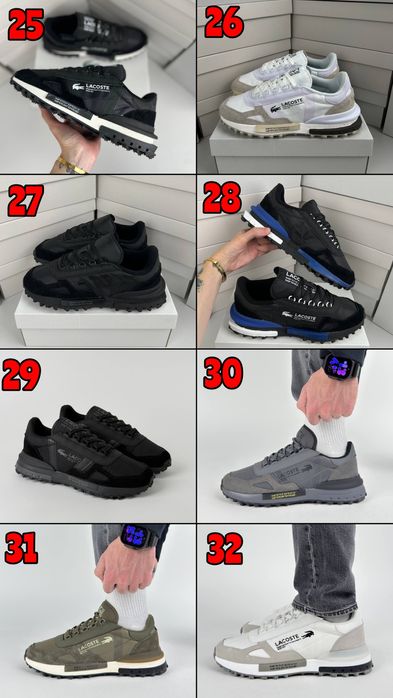 БЕЗ ПЕРЕДПЛАТИ‼️ Кросівки Lacoste L003 2K24, Neo Shot, Elite Active PRM, Spinor / 36-46, Унісекс, ПРЕМІУМ