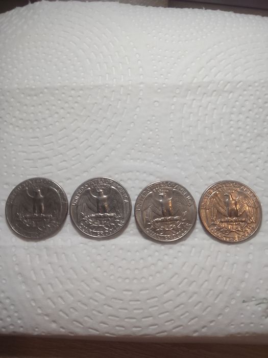 .4 moedas Quarter Dollar USA