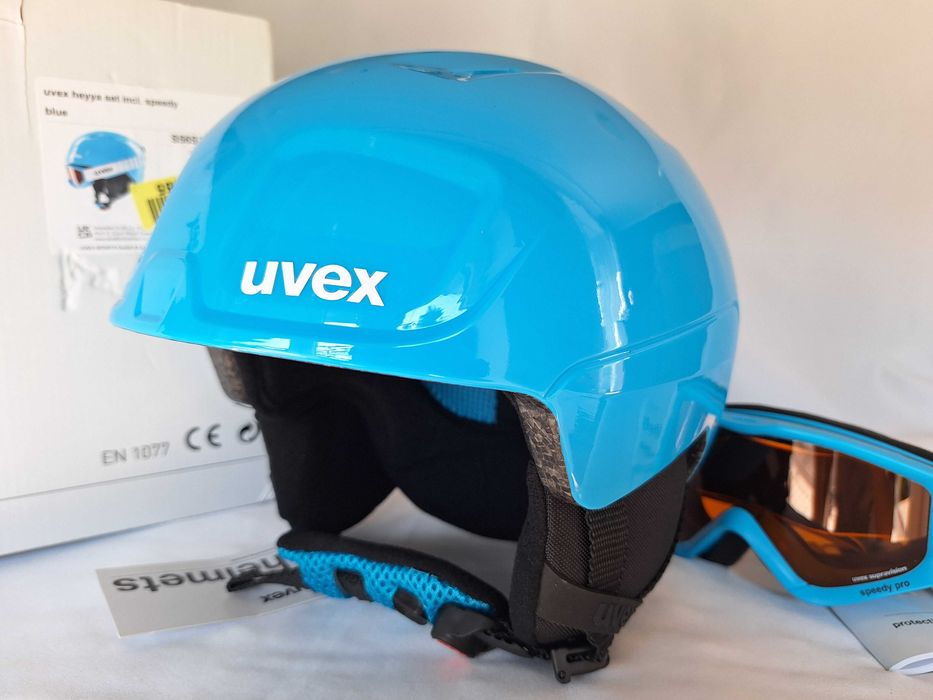 Kask narciarski dziecięcy Uvex Heyya Set Blue XS 46-50cm