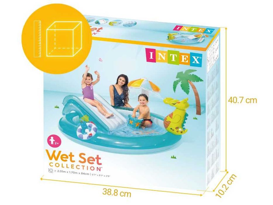 Детский надувной игровой центр бассейн Intex 57165 Размер 201x170x84см