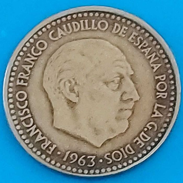 Una Peseta de 1963 * 63, Francisco Franco, Espanha