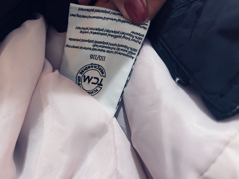 Fioletowe spodnie narciarskie dla dziewczynki szelki tcm 110/116