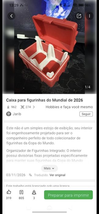 Venda de caixas de 3d  Atencao  ler descricao