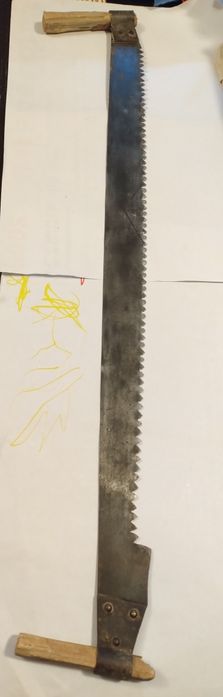 Stara duża piła ręczna "twoja moja"