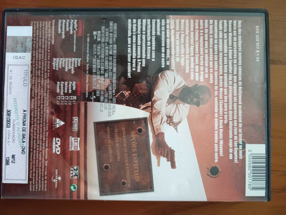 filme dvd original - a prova de bala
